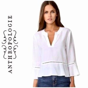 Anthropologie White Women's Top